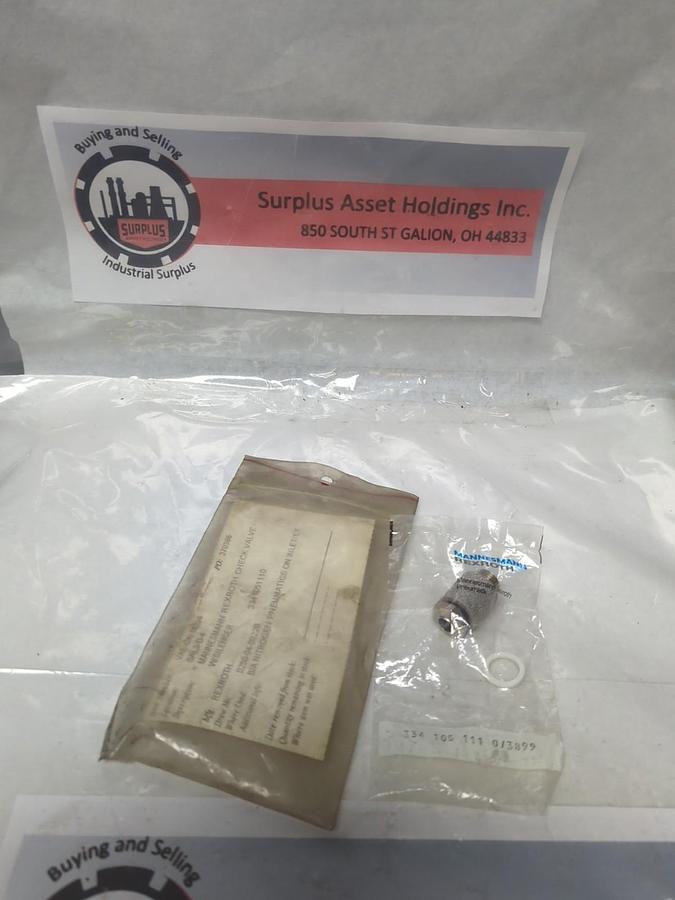 MANNESMANN REXROTH,334 105 111,CHECK VALVE WITH SILENCER NOS