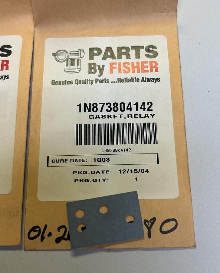 FISHER,1N873804142,GASKET RELAY LOT OF 2 NOS