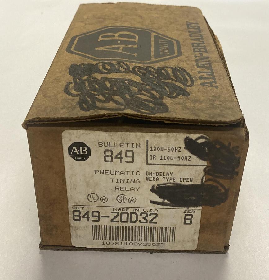 ALLEN BRADLEY,849-ZOD32,SERIES B PNEUMATIC TIME DELAY RELAY NOS