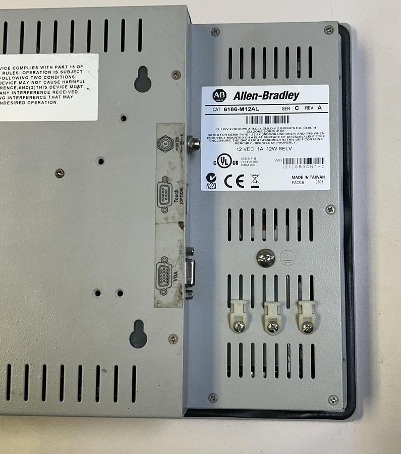 Used ALLEN BRADLEY,6186-M12AL,VERSAVIEW 1200M PANEL VIEW