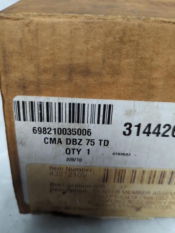 Used REXNORD,CMA DBZ 75 TD,COUPLING SENTER MEMBRANE PRE-OWNED