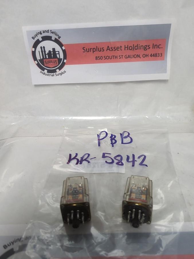 Used P&B,KRP-5842,PLUG IN RELAY 8-PIN LOT OF 2 PRE-OWNED