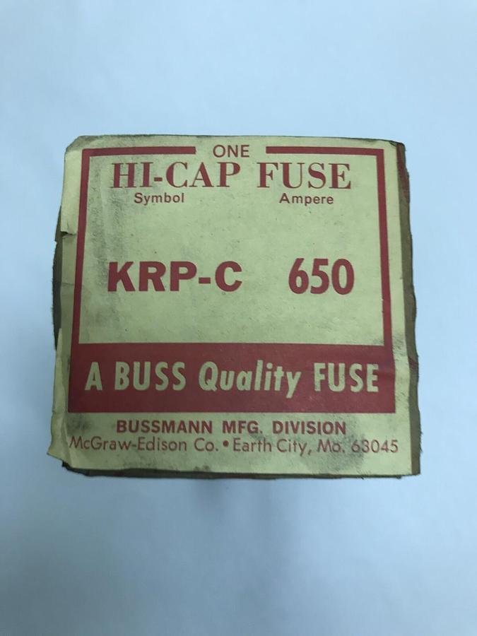 Used Bussmann,KRP-C,Hi Cap Fuse 650 AMP Factory Sealed NOS