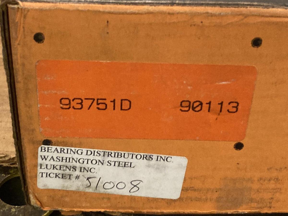 Used Timken,93751D 90113,Tapered Roller Bearing