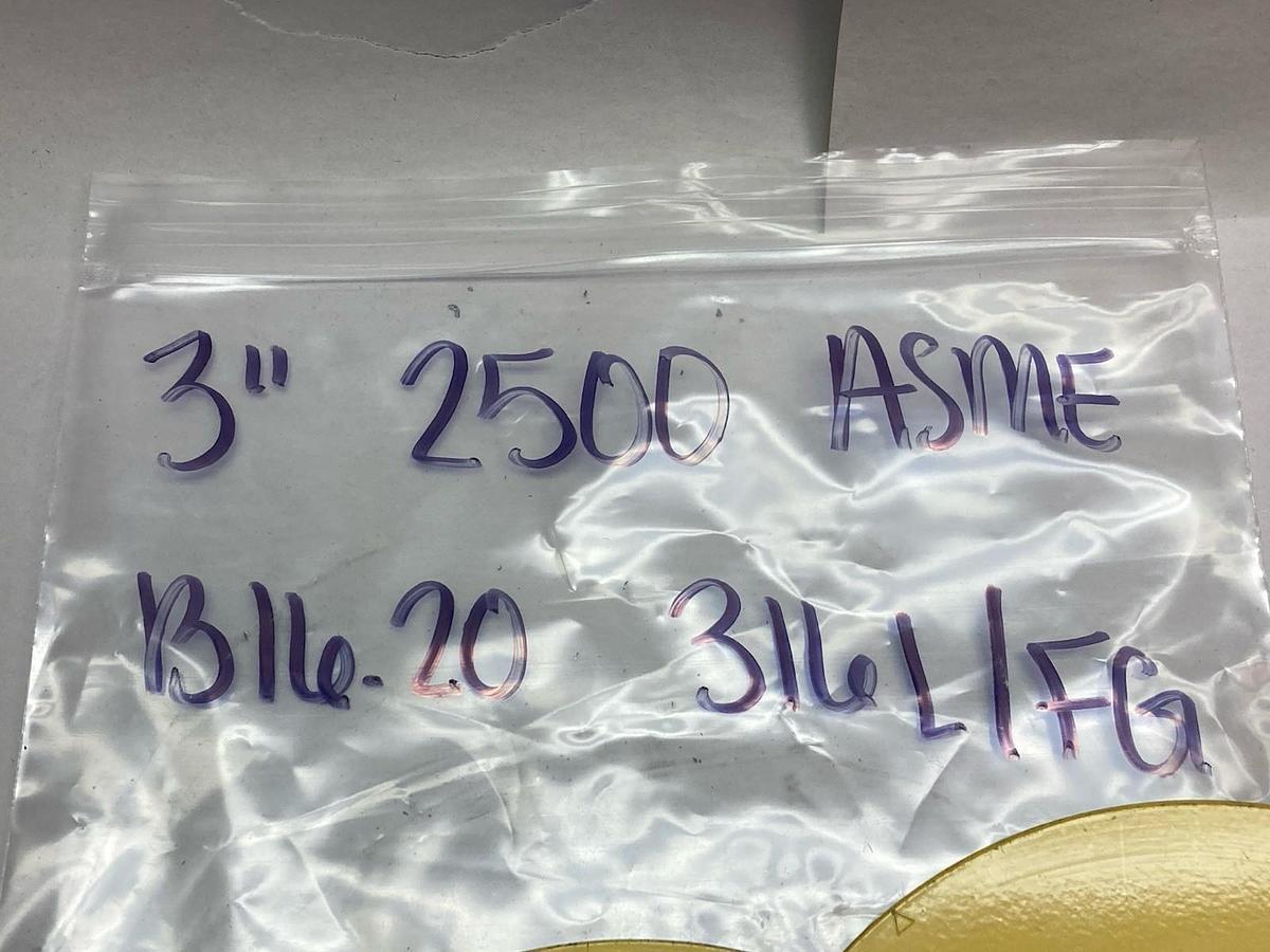 Used Flexitallic,2500 ASME,3 Inch Spiral Round Gasket B16.20 316L/FG LOT OF 5