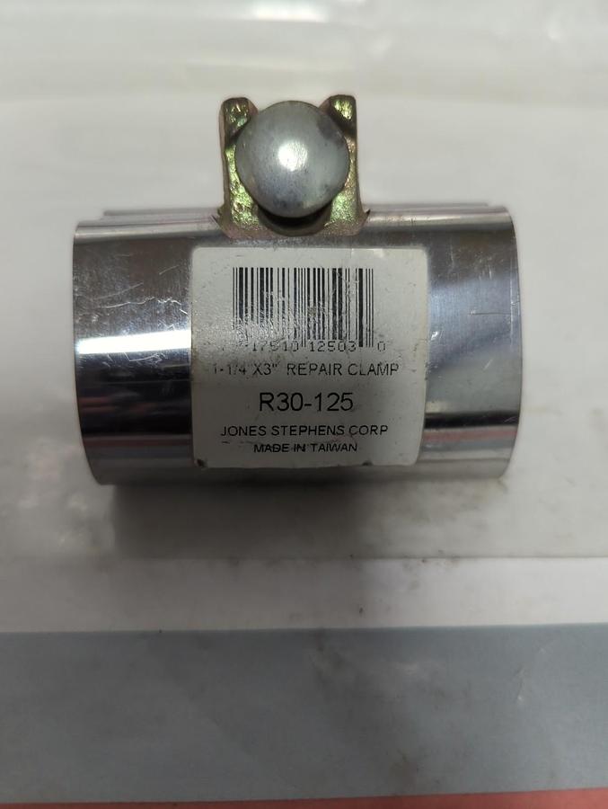 Used JONES STEPHENS,R30-125,REPAIR CLAMP 1-1/4 X 3 INCH PRE-OWNED