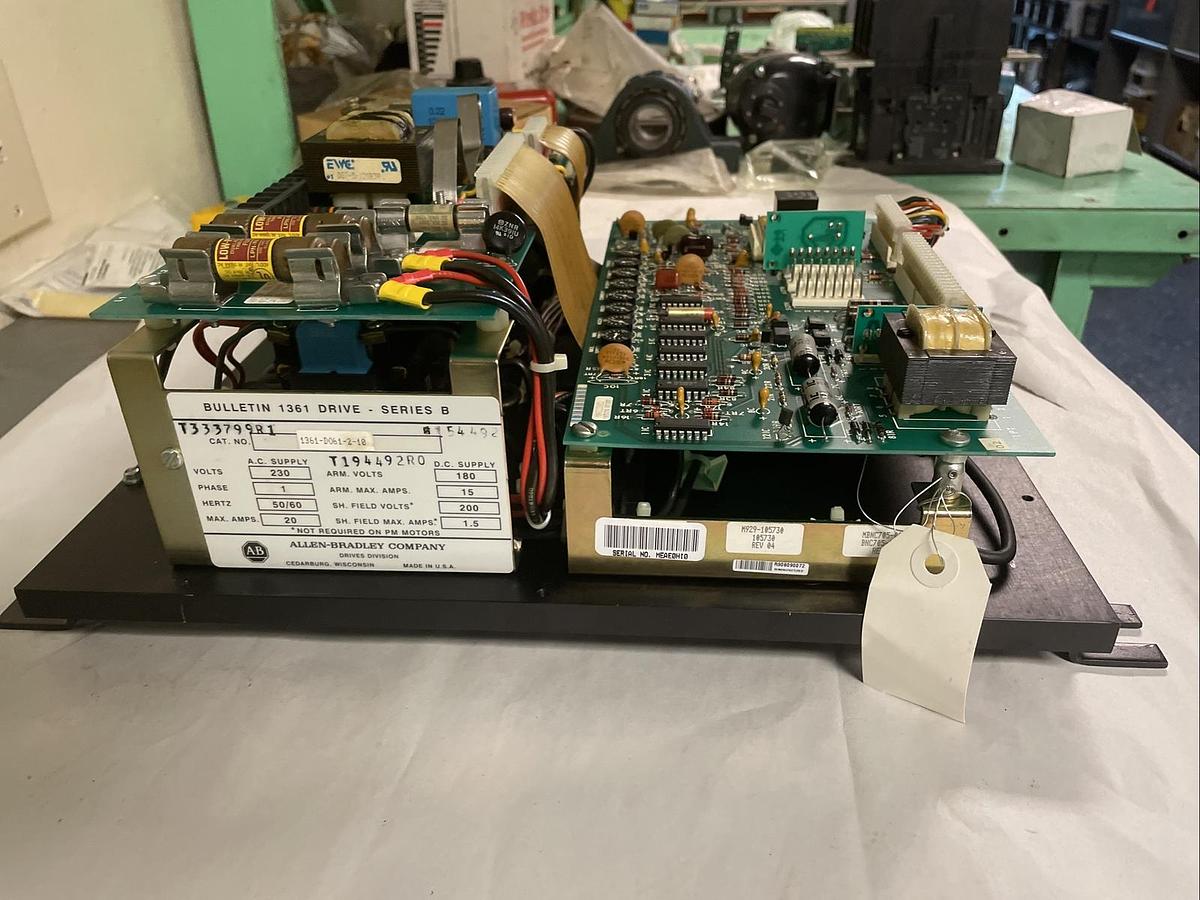 Used ALLEN BRADLEY,1361,DC DRIVE 1361-D061-2-10 INPUT 230VAC OUTPUT 180VDC 15A