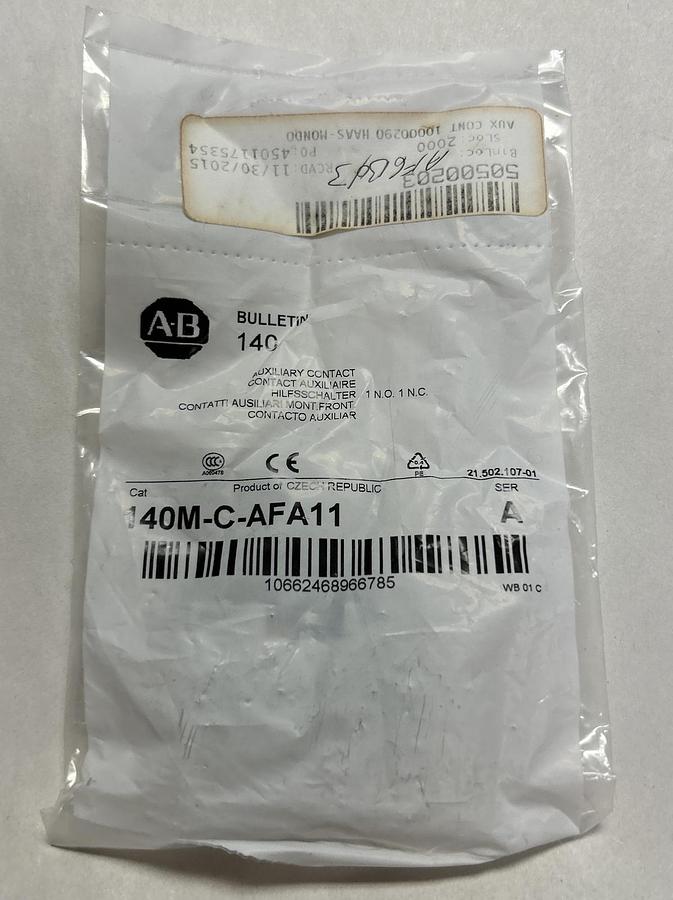 Used ALLEN BRADLEY,140M-C-AFA11,SER A INTERNAL AUXILIARY CONTACT NEW
