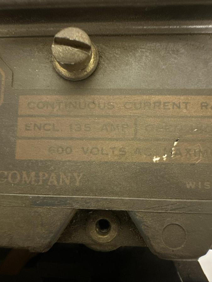 Used Allen-Bradley,702EOD93,Size 4 Starter Series K 600V 135 Amp