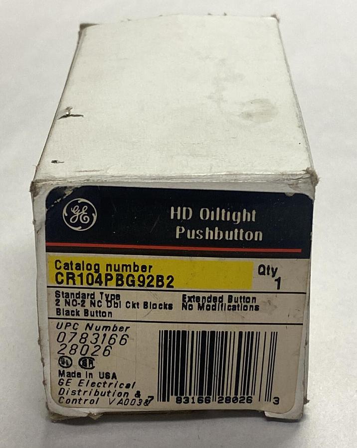 Used GENERAL ELECTRIC,CR104PBG92B2, PUSHBUTTON NEW