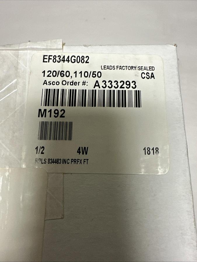 Asco,EF8344G082,Solenoid Valve 120/60 110/50