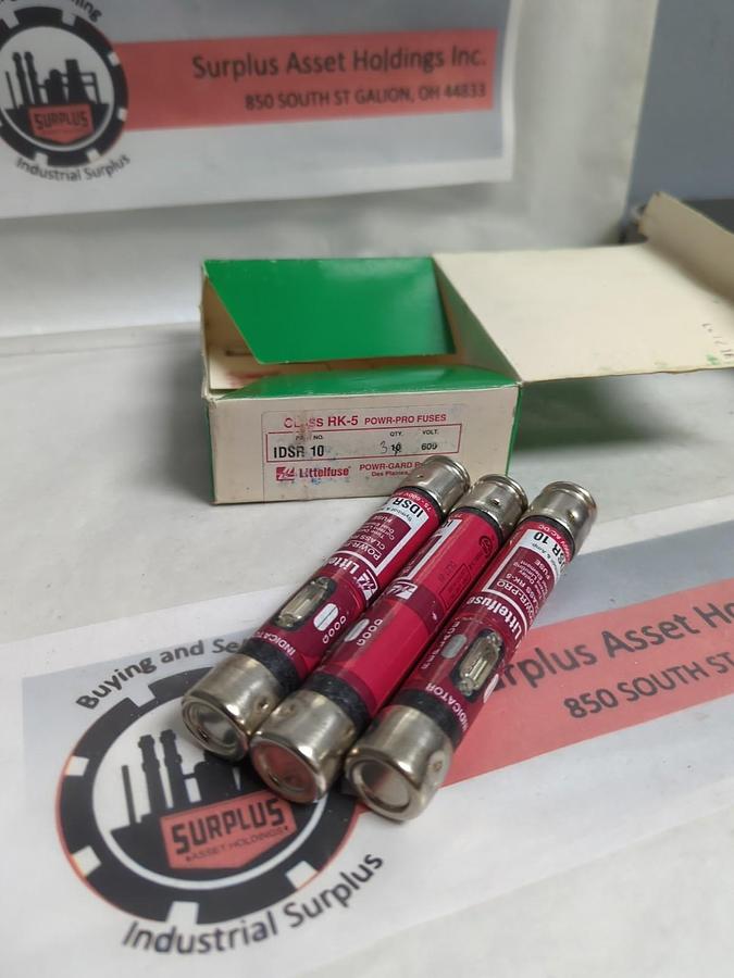 LITTELFUSE,IDSR10,INDICATOR FUSE 10 AMP LOT OF 3 NOS
