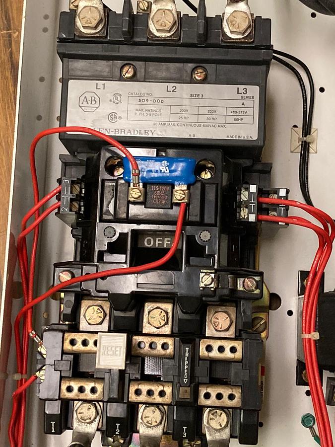 Used Allen-Bradley,2100 2112B,Size 3 Fused MCC 32 Inch Starter Feeder Bucket