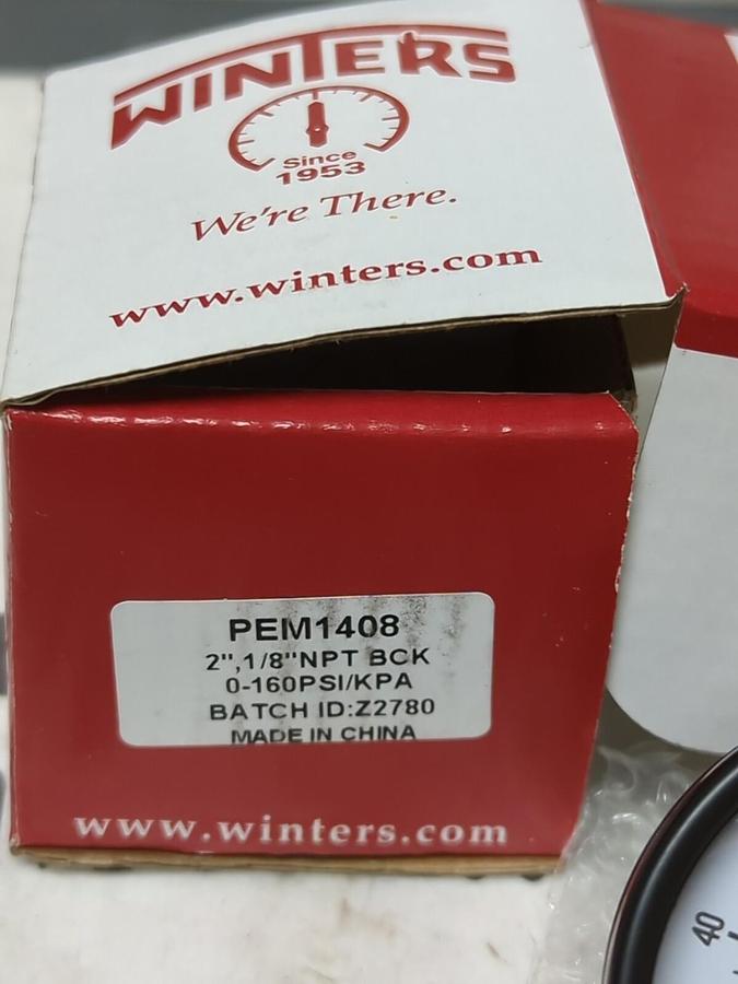 WINTERS,PEM1408,PRESSURE GAUGE 2 INCH 1/8 INCH NPT NEW