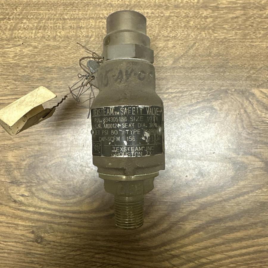 Texsteam,8343051BB,Safety Valve 1/2" x 1"