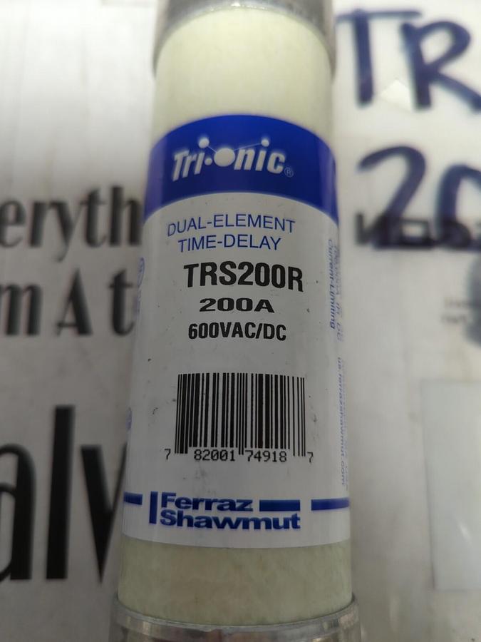 FERRAZ SHAWMUT,TRS200R,TRI-ONIC 200 AMP FUSE NOS