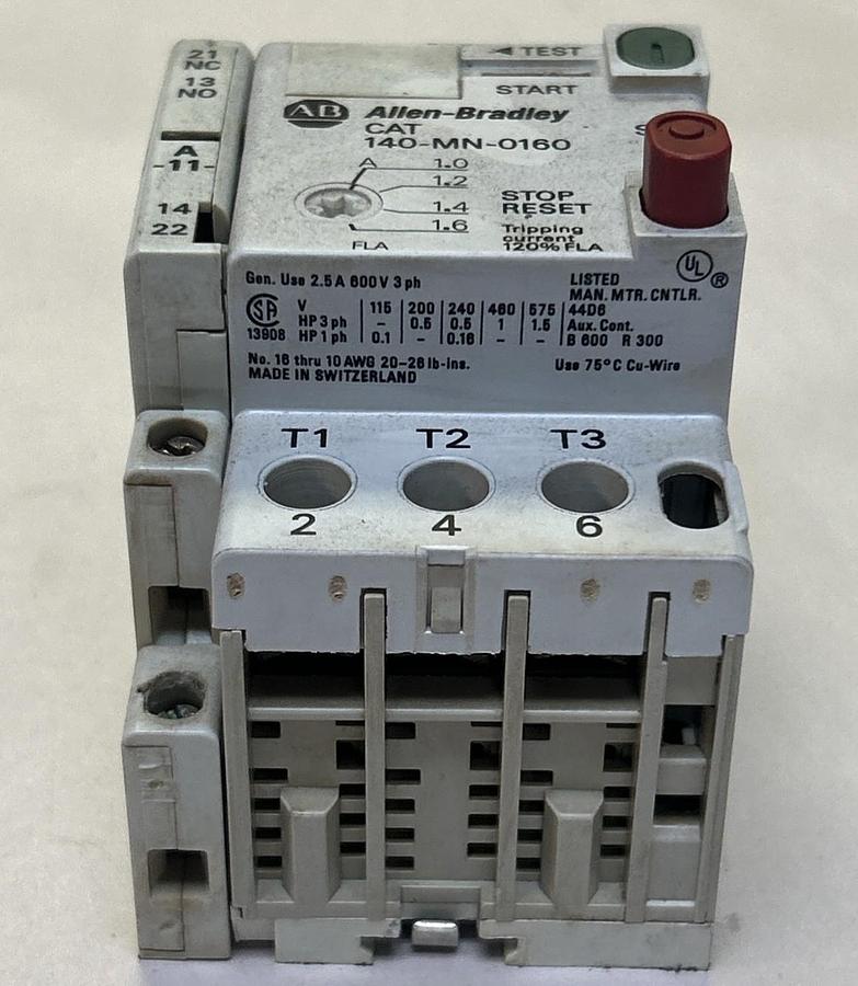 Used ALLEN BRADLEY,140-MN-0160,MOTOR STARTER