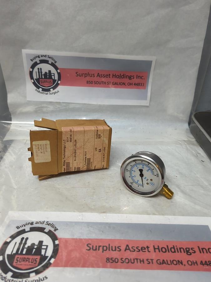 RITTER,J-7672-P,GAUGE 2-1/2 IN FACE 1/4 IN NPT BOTTOM CONNECTION 0-1000PSI NOS