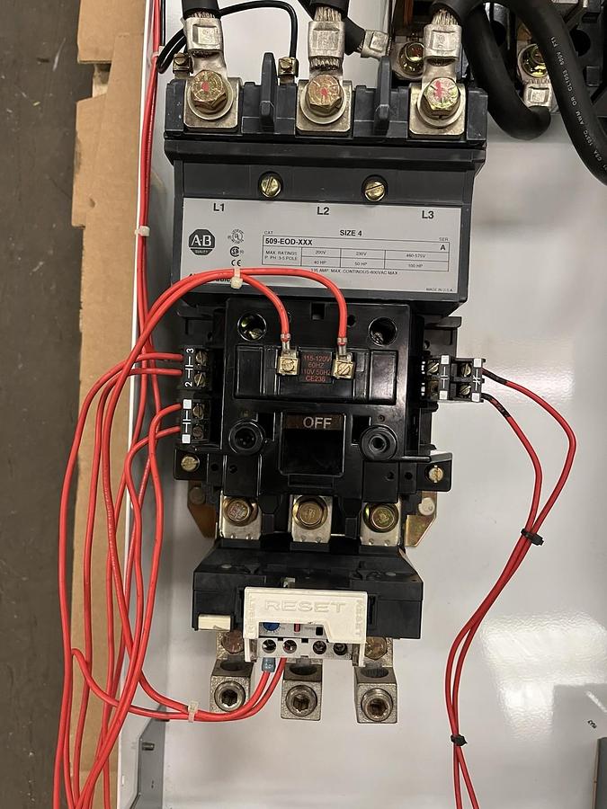 Used Allen-Bradley,2112B,Size 4 45" MCC Fused Starter Bucket 75HP