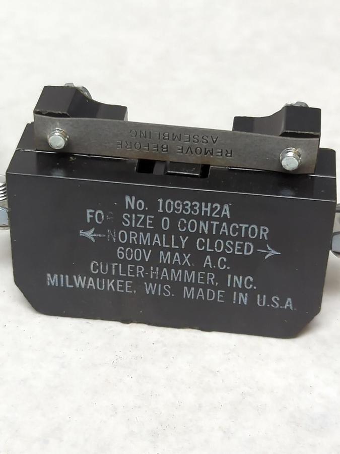 CUTLER-HAMMER,10933H2,AUXILIARY CONTACT SIZE 0 NOS