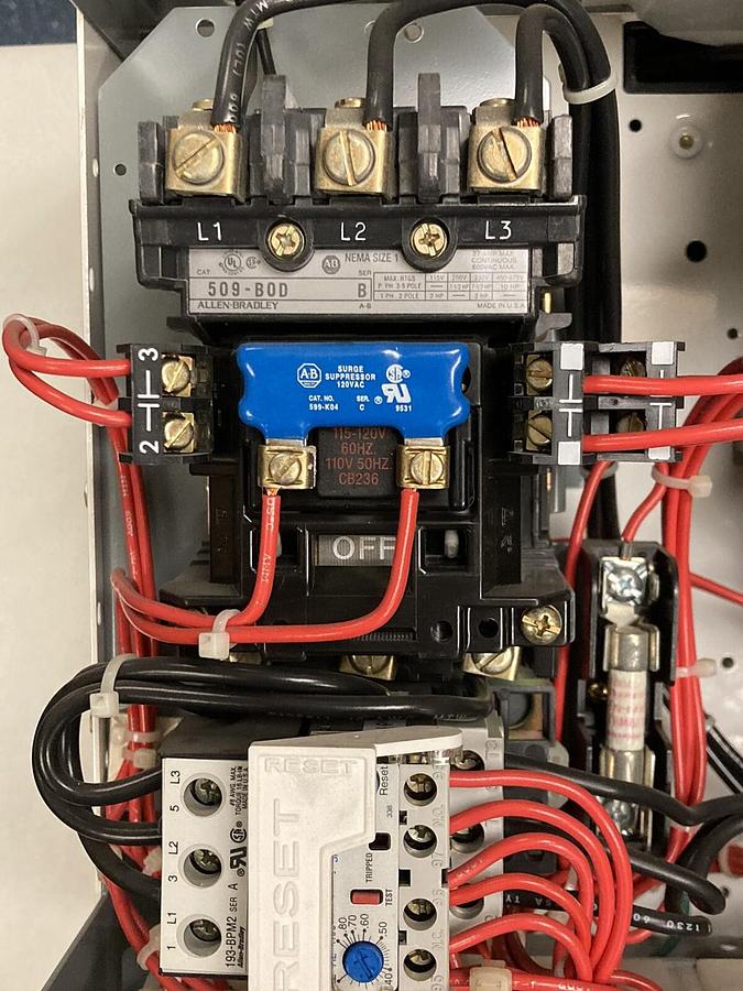 Used Allen-Bradley,2100 2113,Size 1 MCC 12 INCH Starter Bucket 3amp breaker