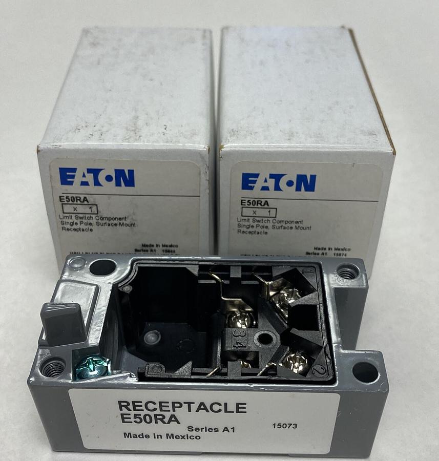 EATON,E50RA,LIMIT SWITCH RECEPTACLE LOT OF 2 NEW