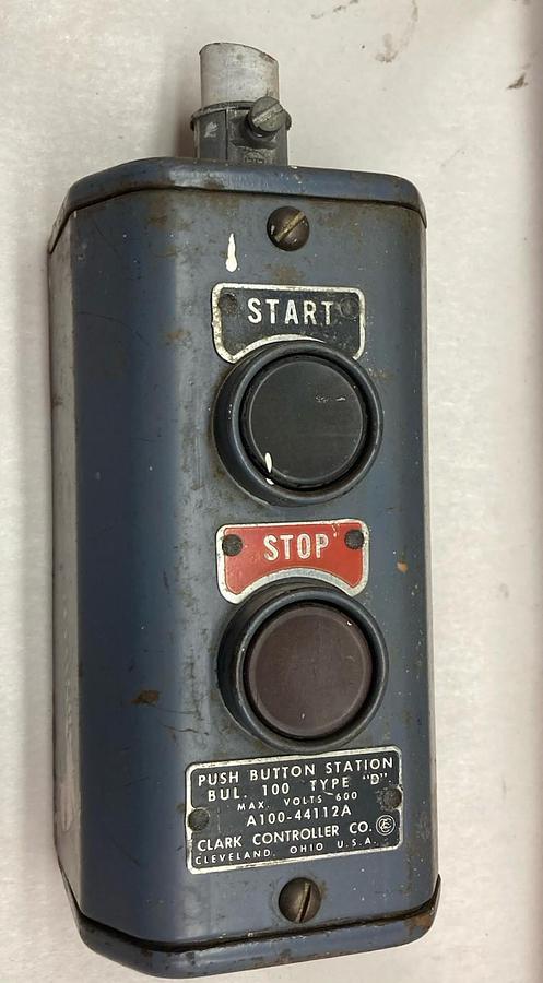 Used Clark Controller,A100-44112A,Push-Button Station Type D 600V