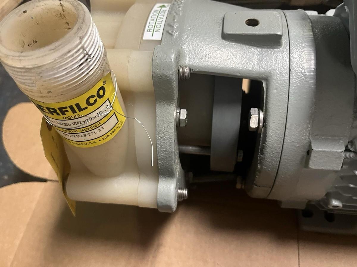 Used SERFILCO,H2-X1-1/2kE6V(M2xM1)-H1.0,SERIES HE HORIZONTAL CHEMICAL PUMP 1HP 2X1.5