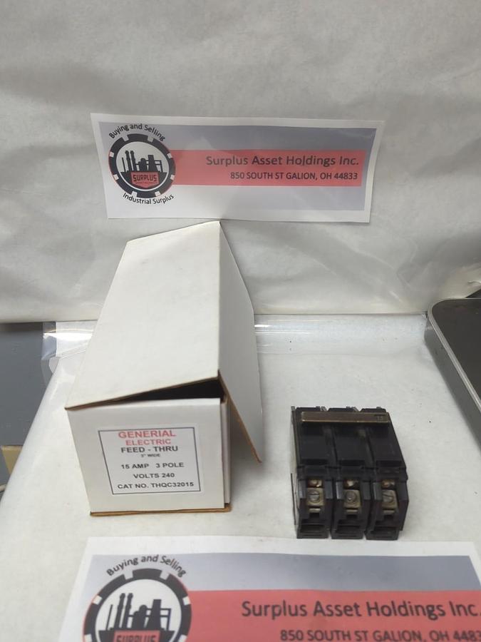 Used GENERAL ELECTRIC,THQC32015,CIRCUIT BREAKER 15 AMP 3-POLE PRE-OWNED