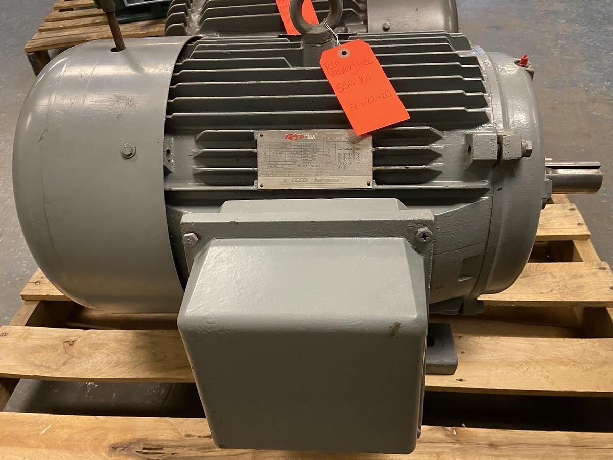 Used TECO Westinghouse,326TS,50Hp Team Plus Induction Motor 3555RPM 230/460V