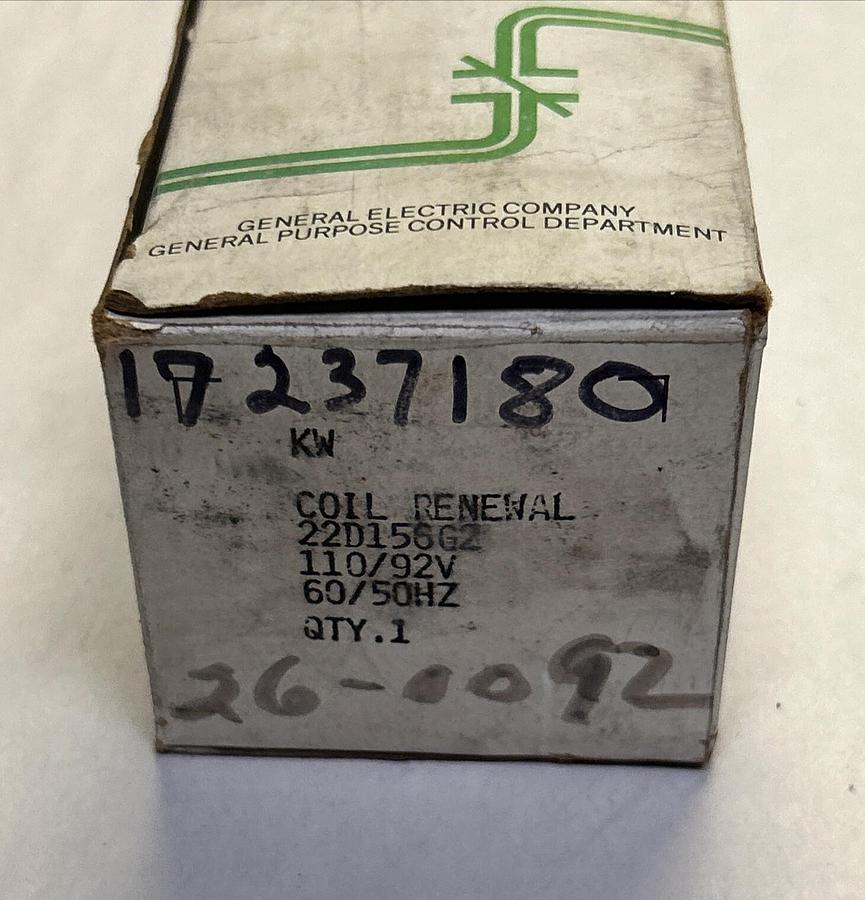 GENERAL ELECTRIC,22D156G2,COIL 110/92V NOS