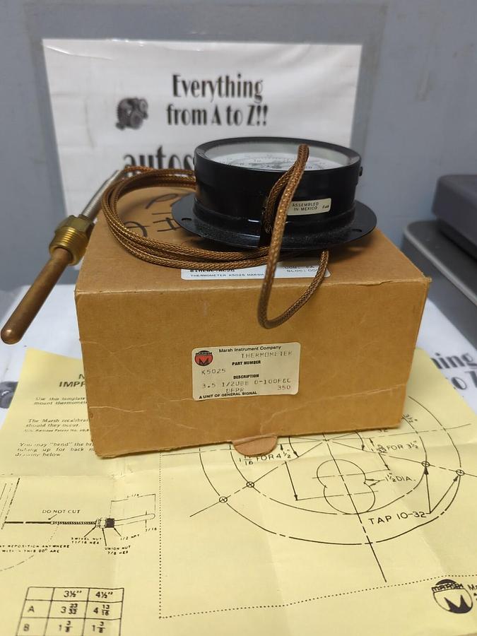 MARSH,K5025,THERMOMETER 0-100 NOS