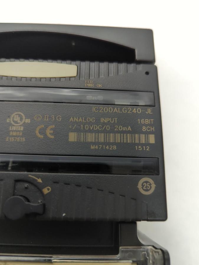Used GE FANUC,IC200ALG240-JE,ANALOG INPUT MODULE WITH IC200CHS002L I/O CARRIER