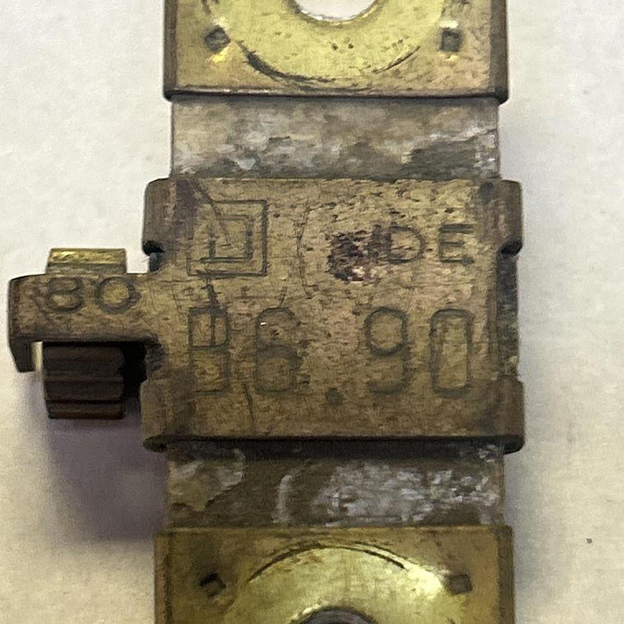 Used SQUARE D,B6.90,THERMAL OVERLOAD HEATER ELEMENT LOT 2