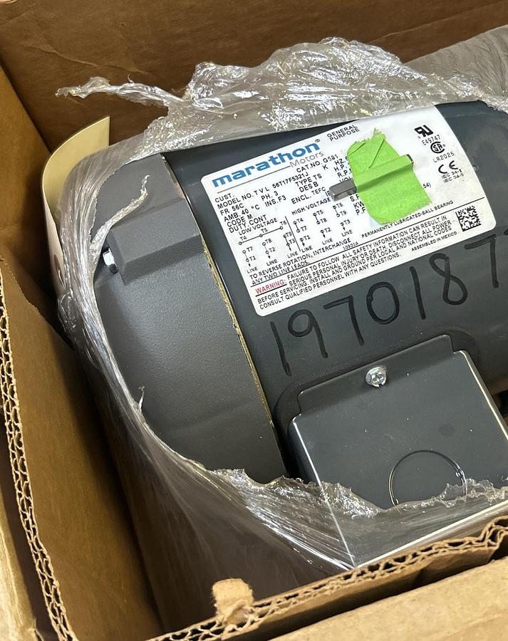 MARATHON,G581,MOTOR 1/2-1/3HP 1725RPM 208-230/460V 56C FRAME NOS