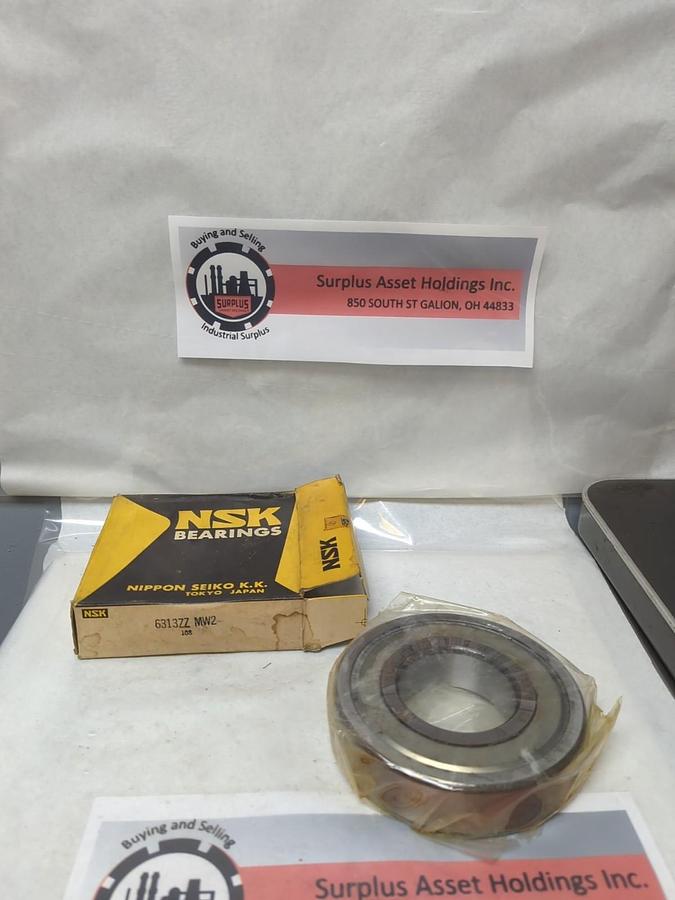 NSK,6313ZZ MW2,DEEP GROOVE BALL BEARING 55MM BORE NOS