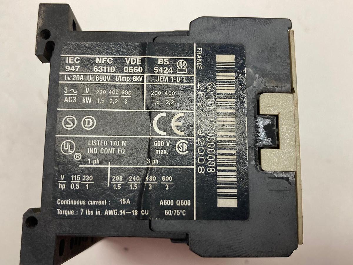 Used Telemecanique,LC2K 0601,Contactor