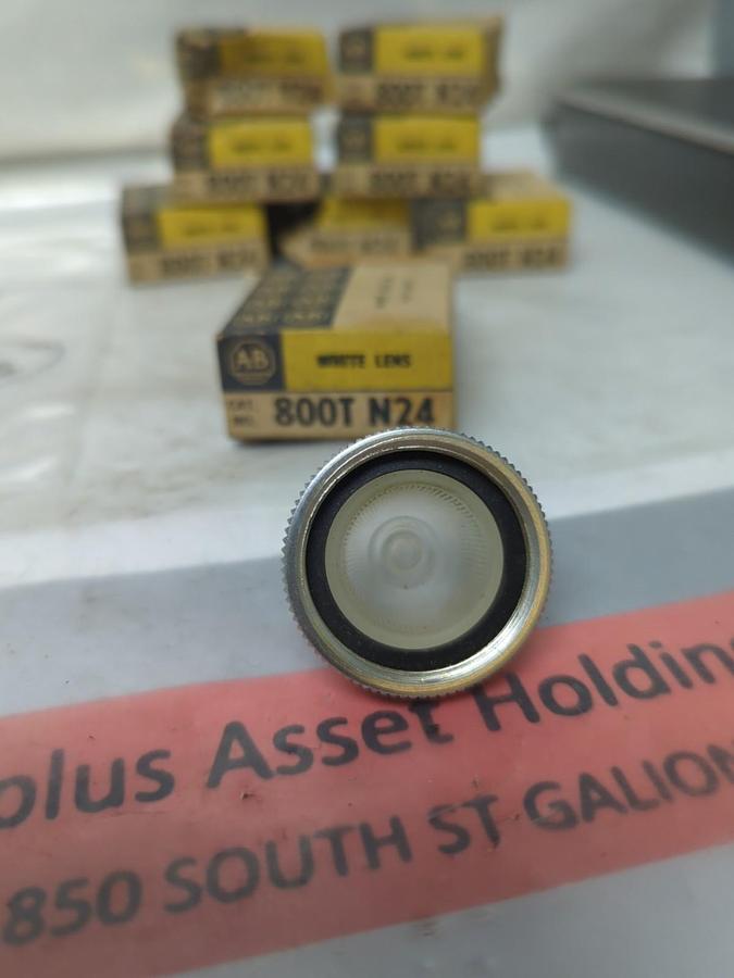 ALLEN BRADLEY,800T N24,WHITE PILOT LIGHT LENS LOT OF 8 NOS
