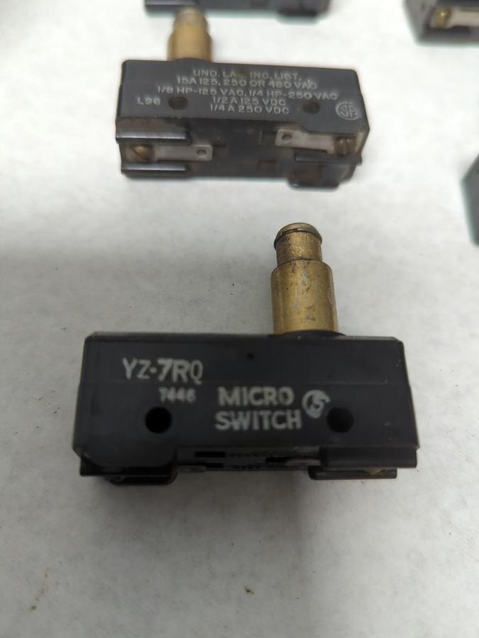 HONEYWELL MICRO SWITCH,YZ-7RQ,SNAP ACTION LIMIT SWITCH LOT OF 5