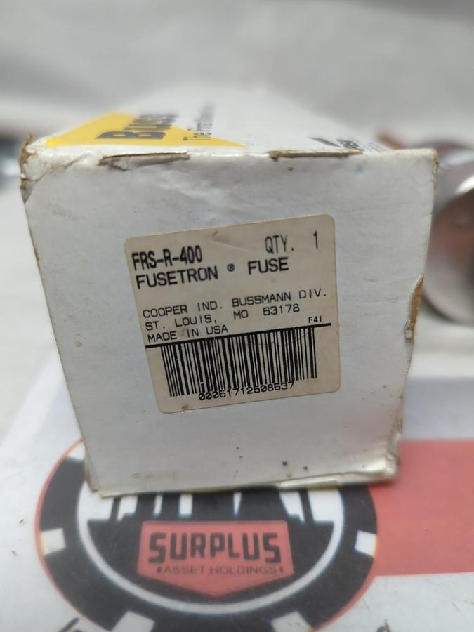 COOPER BUSSMANN,FRS-R-400,FUSETRON 400 AMP FUSE NOS