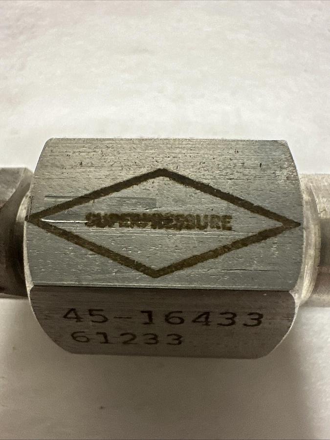 Superpressure,45-16433,High Pressure Fitting