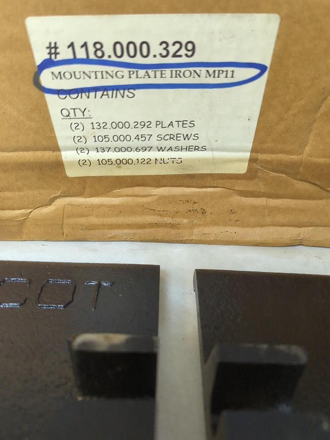 SCOT,MP11,MOUNTING PLATE KIT #118.000.329 NEW IN BOX
