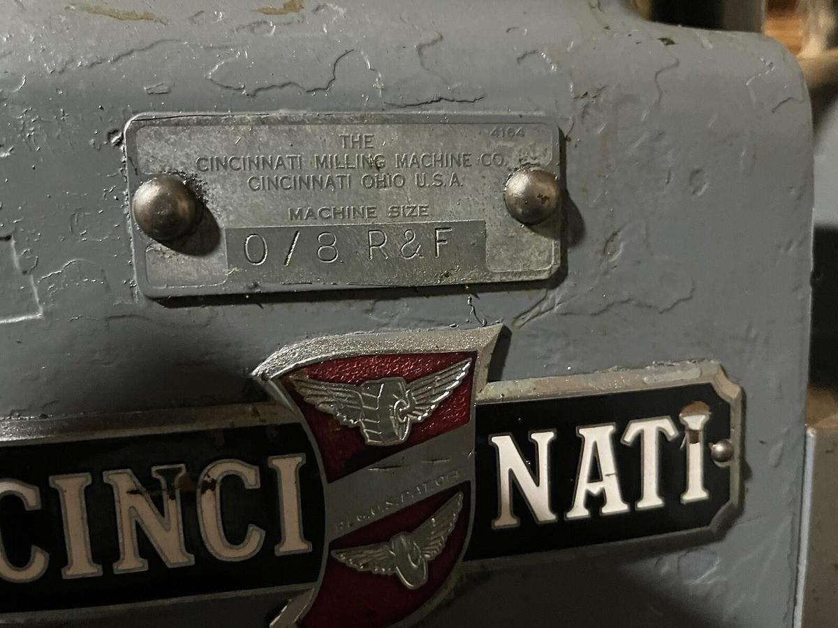 Used Cincinnati,0-8 R&F,Spindle Milling Machine