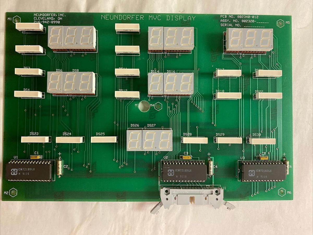 Used NEUNDORFER,MVC2-B1,DISPLAY BOARD REFURBISHED