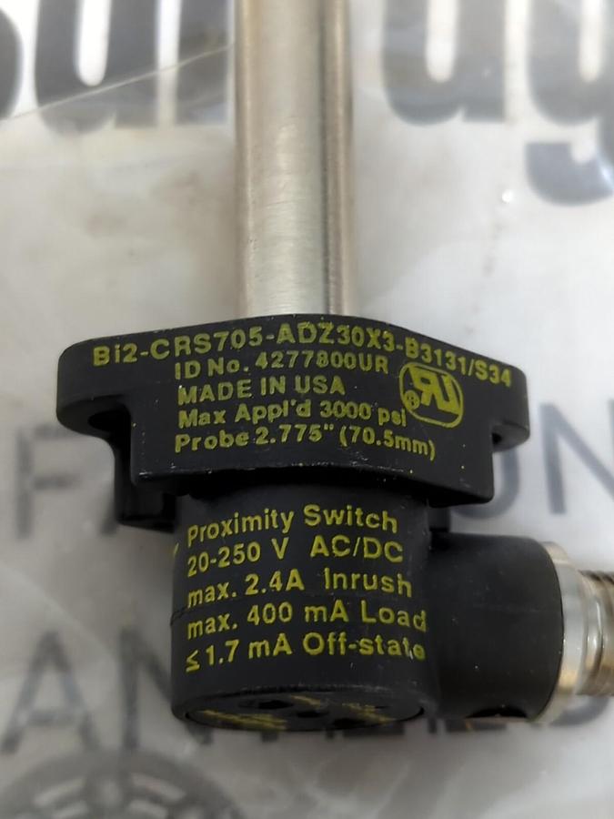 TURCK,BI2-CRS0705-ADZ30X3-B3131/S34, PROXIMITY SWITCH 20-250V AC/DC NOS