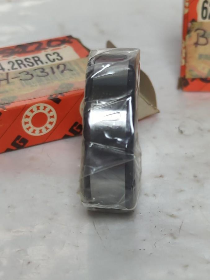 FAG,6204 2RSR C3,SEALED DEEP GROOVE BALL BEARING 20X47X14MM LOT OF 2 NOS