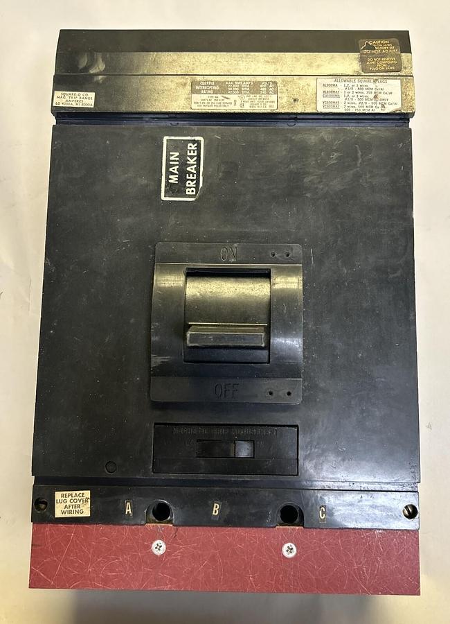 Used SQUARE D,MA36800,I-LINE CIRCUIT BREAKER 800A 600V 3P
