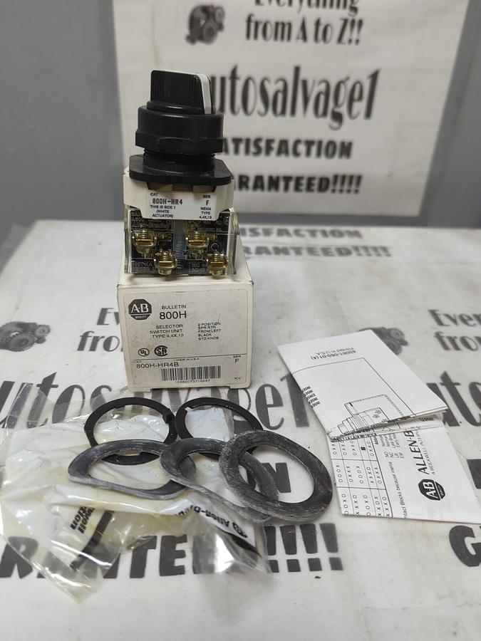 ALLEN BRADLEY,800H-HR4B,SERIES-F 2-POSITION SELECTOR SWITCH TYPE 4