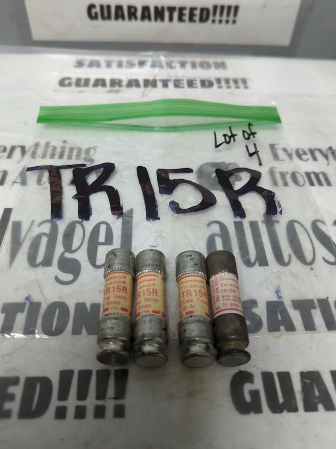 GOULD SHAWMUT,TR15R,TRI-ONIC FUSE LOT OF 4 NOS