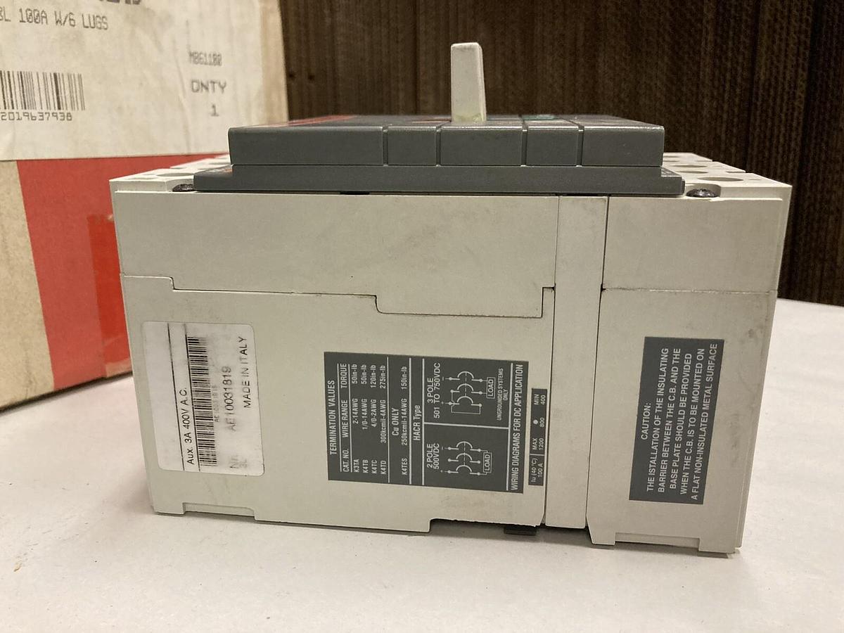 Used ABB,S3L100MBB,Instantaneous Trip Circuit Breaker 150A